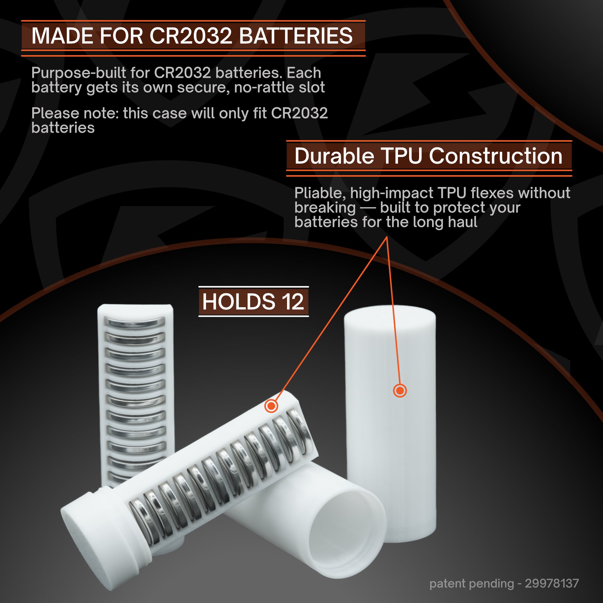 Slimline Coin CR2032 Battery Case (2-pack)