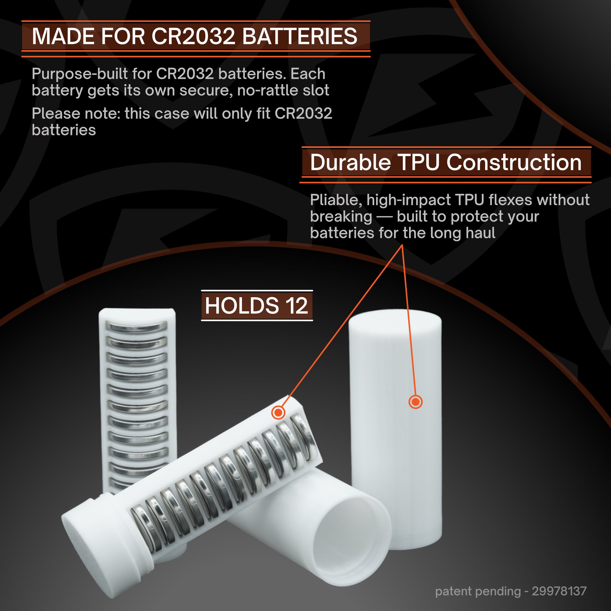 Slimline Coin CR2032 Battery Case (2-pack)