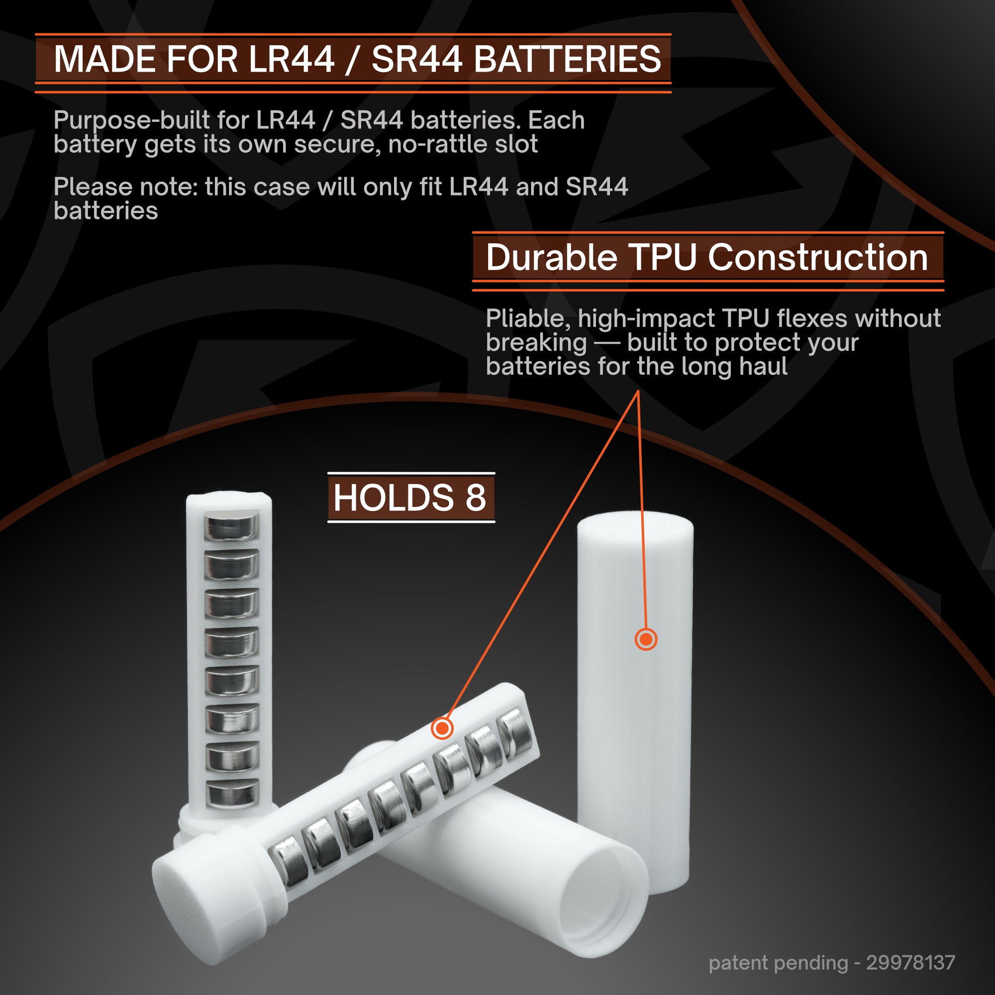 Slimline Coin LR44 / SR44 Battery Case (2-pack)